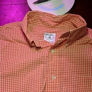 (L) Brooks Brothers orange dress shirt